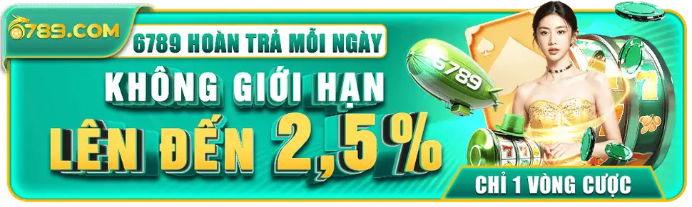 Hoàn trả mỗi ngày lên đến 2,5 phần trăm cho nhiều sảnh game tại 678910B
